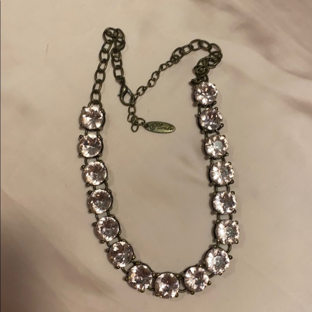 Plunder Pink Rhinestone Necklace